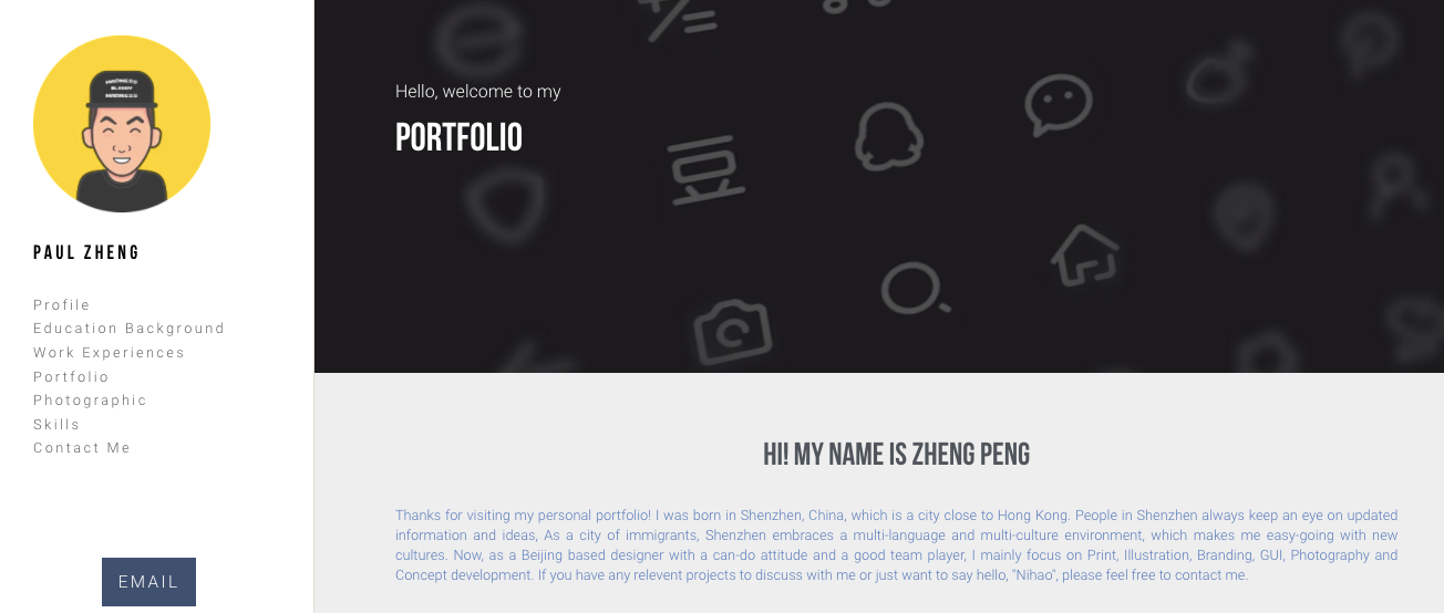 : A portfolio website built on Strikingly by a professional freelancer : A portfolio website built on Strikingly by a professional freelancer